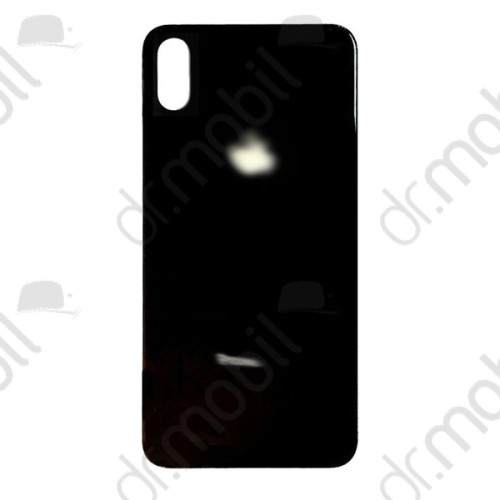 Akkufedél Apple iPhone XS Max hátlap fekete (nagy lyukú kamera kivágással)